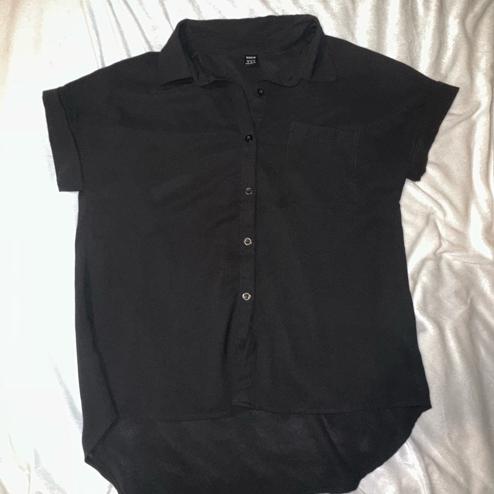 SHEIN Charcoal Button-Up Shirt